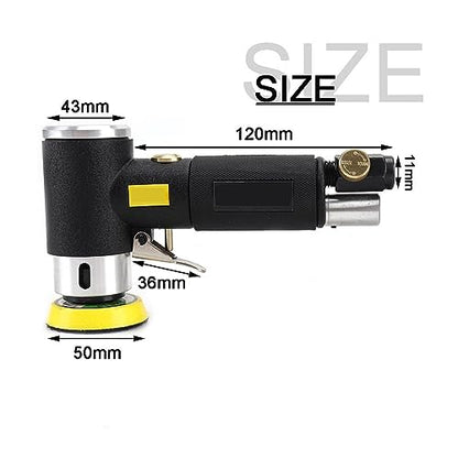 Sander, Polisher 2"/3" Mini Air Sander Pneumatic Dual Action Polisher Polishing Machine Sanding Kit For Auto Body Surface Finishing(Red Air Sander) - color: Red Air Sander
