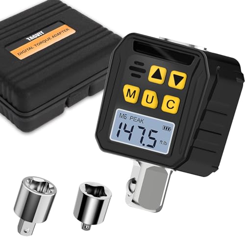 1/2” Drive Digital Torque Adapter, 7.38-147.5 Ft-lb/10-200 Nm Digital Torque Wrench Converter with 3/8" and 1/4" Adapters for Bicycle Motorcycle Car Repair - size: 7.38-147.5Ft.lb/10-200Nm