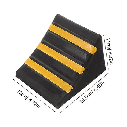 Happyyami Car Automotive Wheel -skid Blocks Oil Changing Ramps Tyre Saver Stoppers Vehicle Wheel Chocks Wheel Chocks for Travel Trailers Chock Block for Truck Heavy Wheel Rubber Tire