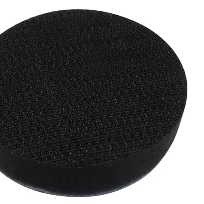 6 Pack 2 Inch Hook and Loop Foam Buffering Pad, Black | Soft Foam, Sponge Cushion Buffer, No Hole, Backing Pad for Sanding - size: 2 Inch