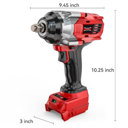 DIYtoolifz Cordless Impact Wrench 1/2” Compatible with Milwaukee 18v Battery(Bare Tool), 1000FT-LBS High Torque Impact Driver, Electric Impact Gun with LED Light, Variable Speeds, 4-Speed Control