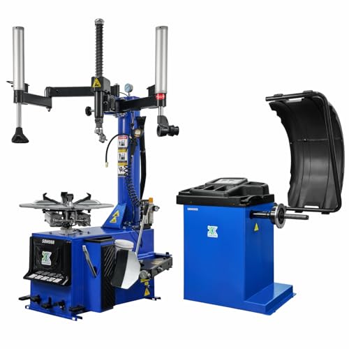 XK Heavy Duty Tire Changers and Wheel Balancer Combo,110V,New 988-690S | Tire Machine Max Wheel Diameter 41 in for Repair Shops,Home Garages,Tire Workshops,12 Month Part Replacements - color: Model: New 988+690S