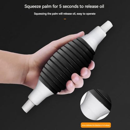 Manual Gasoline Siphon Pump Fuel Transfer Hose with Metal Clip, Multifunctional Liquid Suction Pump for Petrol, Oil, Water, Aquarium & Fuel Transfer - color: Classic 1m