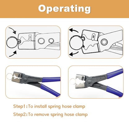 Hose Clamp Pliers Clic and Clic-R Blue CV Boot Clamp Pliers Maintenance Tools for Automobile DD034