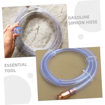 Ciieeo 1set Automatic Siphon Hose Kit Tube Copper Clamp Oil Transfer Transfer Water Siphon Hose for Cars and Use