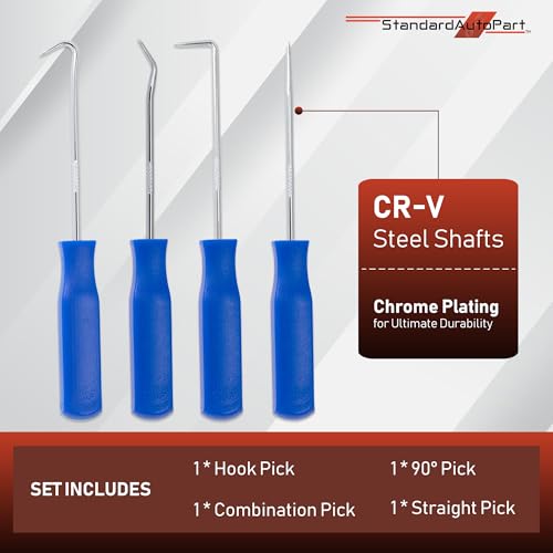 StandardAutoPart 4-Piece O-Ring and Seal Removal Set - Easy Removal Tool for Automotive Oil Seals, O-Rings, and Gaskets (O-Ring Repair Tool) - style: Repair Tool for O-Ring