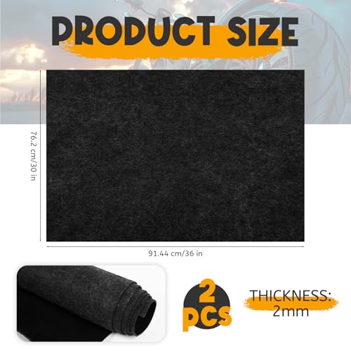 Oil Spill Mat for Garage Floor 2 Pcs 60x36 Inch Absorbent Garage Floor Mats for Under Car Leaks, Reusable Rubber Oil Drip Pad with Waterproof Backing, Washable Non Slip Driveway Protector