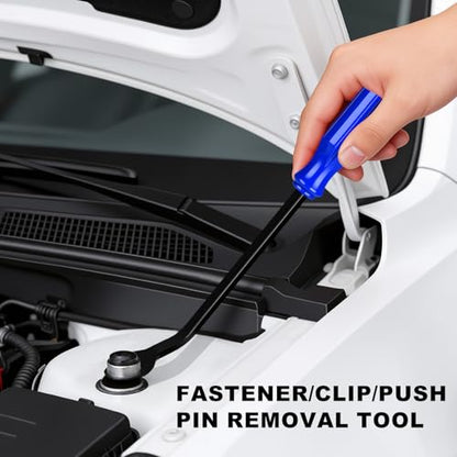 5 Pcs Car Trim Removal Tool Kit - Auto Clip Removal Pry Tool for Door Dashboard Panel, Fastener Push Pin Puller, Blue - color: Blue