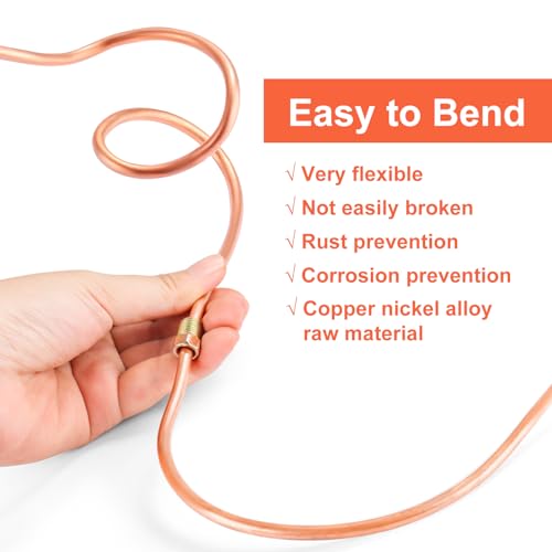3/16" Brake Line - Easy to Bend Tubing - 25 ft 3/16 Copper Coated Brake Line + 16 x Brake Line Fittings and 4 x Threads Unions - size: 3/16 Brake Line