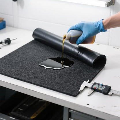 Thickened Oil Spill Pads 36 X 60 inches (Approximately 91.4 X 152.4 cm), Under car Garage Floor mat, Waterproof Backing Absorbent mat to Protect the Floor, Durable, Reusable, Black