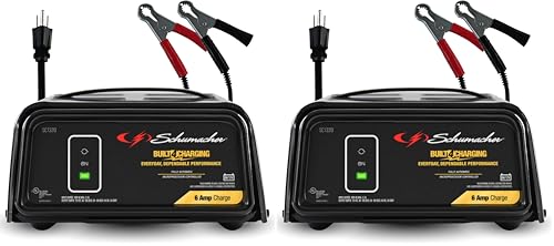 Schumacher Electric Battery Charger and Maintainer, SC1320, 3-in-1, Fully Automatic, 6 Amps, 6 Volt, 12 Volt, for Car, SUV, Truck, and Marine Batteries (Pack of 2) - size: No Size (Pack of 2)