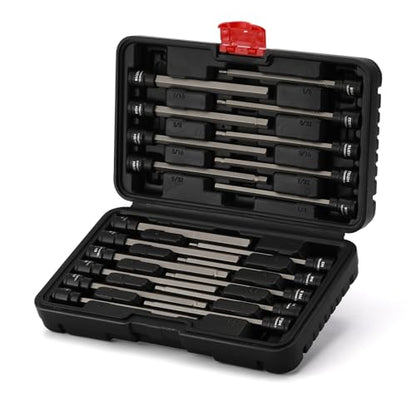 EMENTOL 20PCS 3/8-Inch Drive Hex Bit Long Socket Set, Allen Socket Set, CR-V, S2 Alloy Steel Bit, SAE/Metric, 3mm - 12mm, 1/8"-7/16" - size: Regular Hex Bit 3mm - 12mm & 1/8"-7/16"
