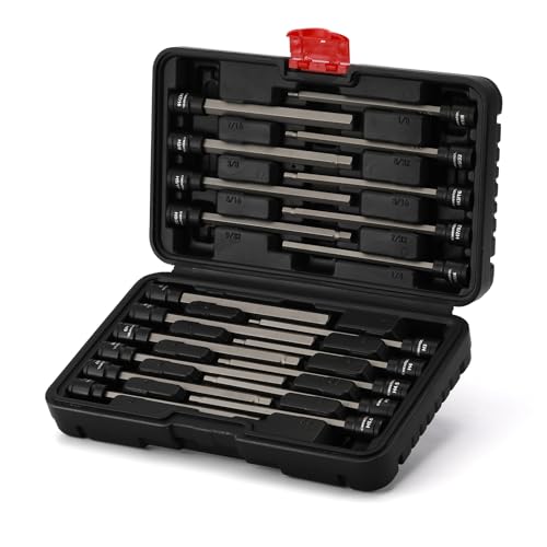 EMENTOL 20PCS 3/8-Inch Drive Hex Bit Long Socket Set, Allen Socket Set, CR-V, S2 Alloy Steel Bit, SAE/Metric, 3mm - 12mm, 1/8"-7/16" - size: Regular Hex Bit 3mm - 12mm & 1/8"-7/16"