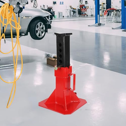 12-Ton Heavy-Duty Jack Stands Pair, Pin-Type Locking Post & Wide Base Stands, Adjustable 11"-18" for Trucks, SUVs & Auto Repair,24000 lb Capacity, Red
