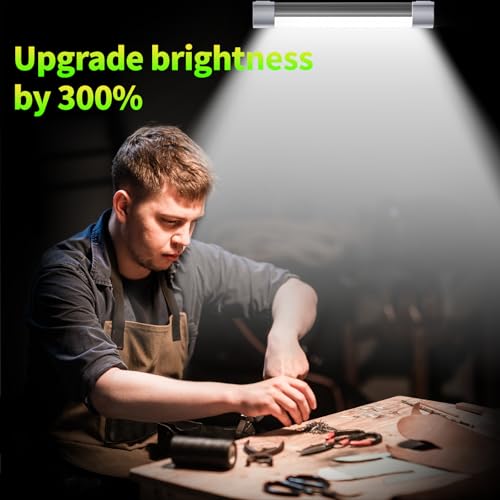 LETOUR LED Tube Magnetic Light Bar Work Lights 2000 Lumens 2600mAh 5 Lighting Options Camping Lantern USB Rechargeable Portable Battery Powered Lights with 2 Magnets Endurance for 40 Hours - size: 6.1in