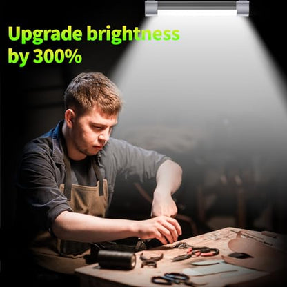 LETOUR LED Tube Magnetic Light Bar Work Lights 2000 Lumens 2600mAh 5 Lighting Options Camping Lantern USB Rechargeable Portable Battery Powered Lights with 2 Magnets Endurance for 40 Hours - size: 6.1in