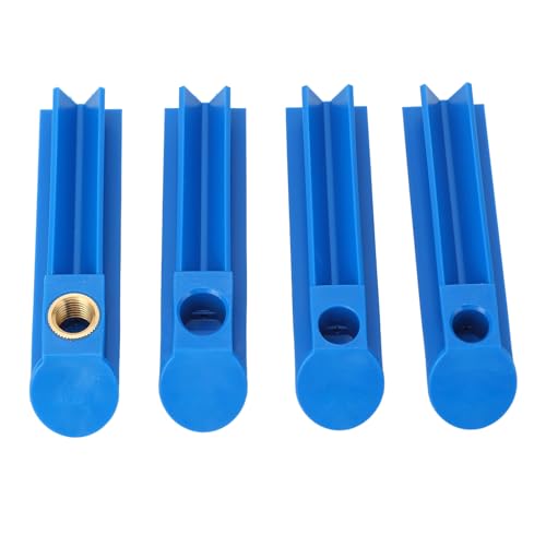 4PCS Fuel Injector Nozzle Flush Cleaner Adapter, Universal Cleaning Tool Kit Set for Car Motorcycle, ABS Material with Blue Color, Effective Carbon Deposit Removal for Improved Eng