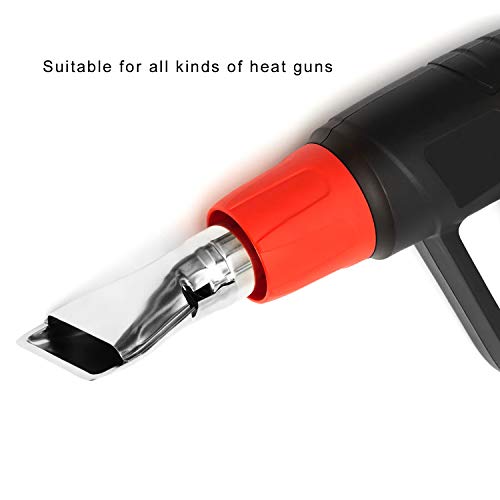 QWORK® 4 PCS Heat Gun Nozzles Kits Stainless Steel Reflector Nozzle Hot Air Gun Soldering Station Nozzle Tool