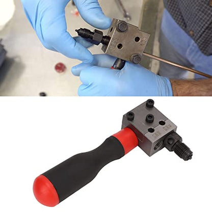 Double Flaring Tool Kit, Brake Line Flaring Tool for 3/16in 1/4in Copper Tube Brake Line, Universal Hydraulic Double Brake Line Flaring Tool Kit
