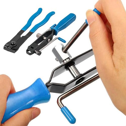 CV Joint Axle Boot Clamp Pliers, Automotive CV Boot Clamps Tool Set, Hose Clamp Pliers and Ear Clamp Pliers for CV Axle Clamp Tool, Suitable for Vehicles ATV UTV boot Clamps (Blue) - color: Blue