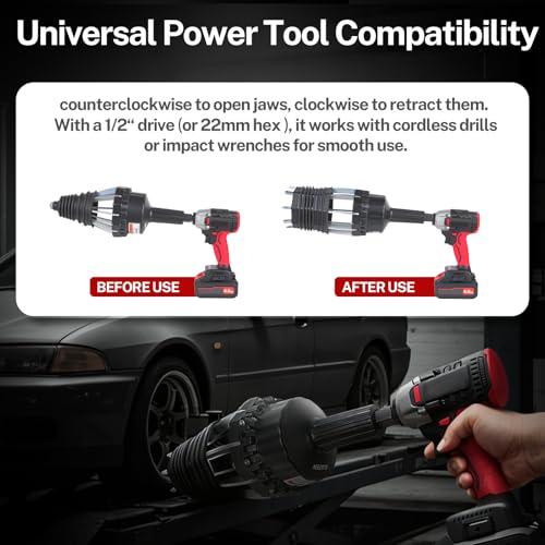 BILITOOLS Universal CV Boot Expander Installation Tool Manual | 1/2" Dr. CV Joint Boot Installation Tool for Most Vehicle, UTV, ATV