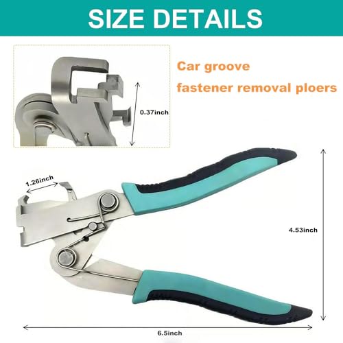 Car Clip Pliers and Disassembly Tools,Multi-Functional Push Pin Tool Automotive Snap Pliers for Fasteners,Panel Removal,Clips and Buckles（Including 1 Pair Gloves ）