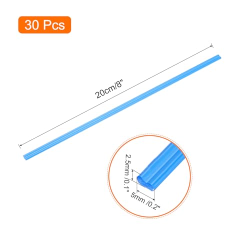 MECCANIXITY 30pcs 8 Inch Plastic Welding Rods PP Welding Strips Welder Rods for Car Bumper, Kayak Repair, Plastic Welder, Blue - color: Blue, size: 8 Inch