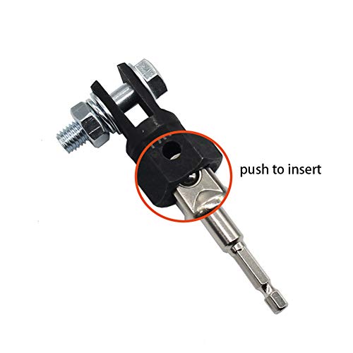 JIANWEI 1/2'' Scissor Jack Adapter for Car Repair - Chrome Vanadium Steel, Compatible With Impact Wrench (Black+Silver)