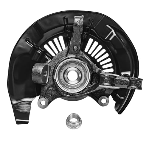 Detroit Axle - AWD Wheel Bearing Hubs Brake Calipers for Toyota | Highlander [3.5L], Front Steering Knuckles Hubs Disc Brake Calipers w/Brackets 2008 2009 2010 2011 Replacement - 4pc Set - size: 4BU50509/Kit