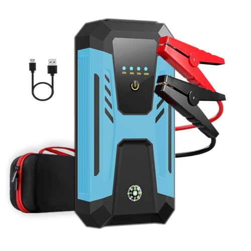 12v Jump Starter for 10.0L Gas/8.0L Diesel, 6000A Peak Car Battery Jumper Starter Portable, IP66 Waterproof Jump Box with Emergency Light and Storage Case