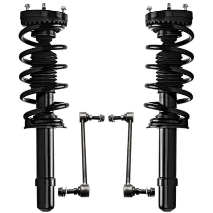 Detroit Axle - AWD 4pc Front Struts Kit for 2012-2023 Chrysler 300 Dodge Charger [3.6L], Struts & Coil Spring Sway Bars Replacement Suspension Kit - size: 4QS47186/Sway Kit