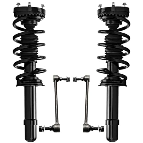 Detroit Axle - AWD 4pc Front Struts Kit for 2012-2023 Chrysler 300 Dodge Charger [3.6L], Struts & Coil Spring Sway Bars Replacement Suspension Kit - size: 4QS47186/Sway Kit