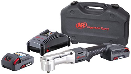 Ingersoll Rand W5330-K22 3/8" 20V Angle Cordless Impact Wrench 2 Battery Kit, 180 ft-lb Torque, Friction Ring Retainer - size: 3/8", style: 2 Battery Kit