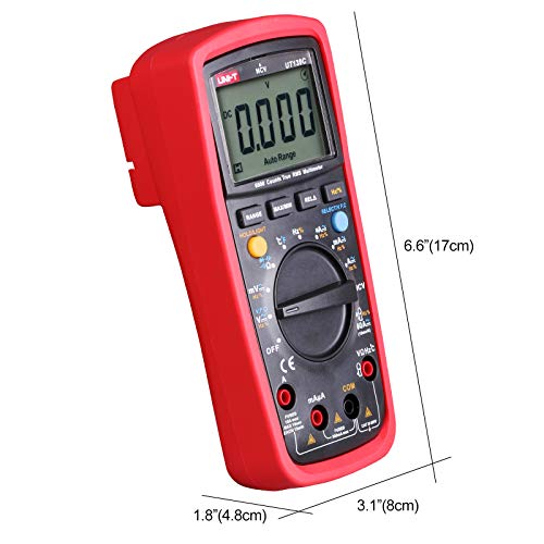 UNI-T Digital Multimeter Tester UT139C, Voltage Meter Tester Capacitance Meter Frequency TRMS 6000 Counts Auto/Manual Ranging - size: UT139C