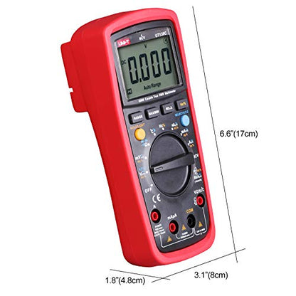 UNI-T Digital Multimeter Tester UT139C, Voltage Meter Tester Capacitance Meter Frequency TRMS 6000 Counts Auto/Manual Ranging - size: UT139C