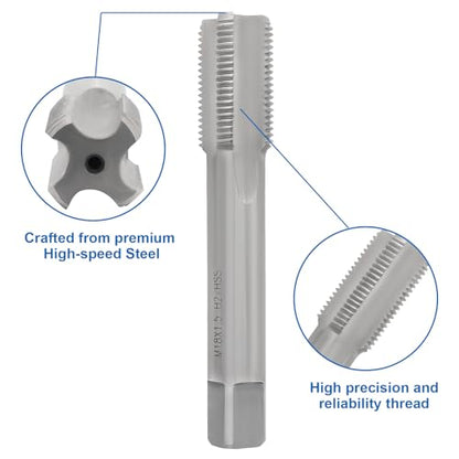 Waziaqoc M18 x 1.5mm Tap and Die Set | Metric, High-Speed Steel, Thread Tap and Die, Various Metals, Right Hand - size: M18 x 1.5mm