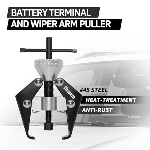Windshield Wiper Arm Removal Tool, Heavy Duty 45# Carbon Steel Battery Terminal Puller & Small Bearing Puller, Universal Automotive Repair Tool for Cars, Trucks, SUVs, RVs - size: Puller Tool