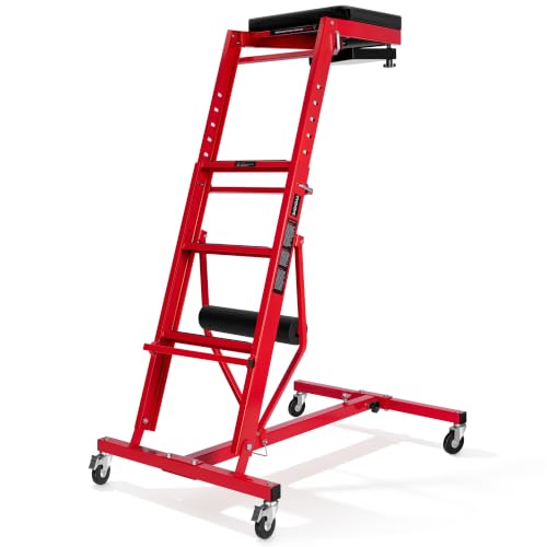 VIVOHOME Topside Automotive Engine Creeper 400LBS with Tool Tray | Adjustable Height from 51.2" to 72.4", The tray rotates a full circle, The one‑touch wheel locks - size: 51inch