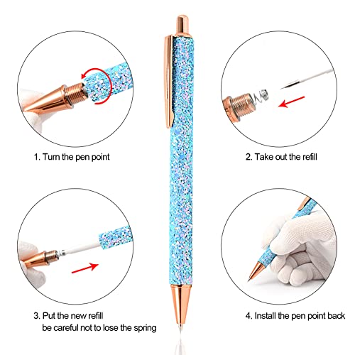NEWISHTOOL 2 Pack Glitter Pin Pen Weeding Tool, Air Relase Pen for Car Wrap Installation, Vinyl Craft Adhesive Weeding and Removing Negative Pieces, Shinny Sequins Weed Pens for Vinyl