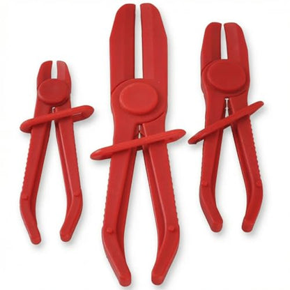 3 PCS Fuel Line Pinch Off Pliers, Hose Pinch Off Pliers, Non-Marring Fuel Line Clamp Pliers for Automotive Flexible Hoses, Gas Lines, Brake, Fuel Lines, Coolant & Radiator
