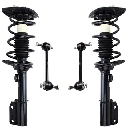 Detroit Axle - Rear 4pc Struts Kit for Chevrolet Impala Monte Carlo Oldsmobile Intrigue,2 Struts with Coil Spring 2 Stabilizer Sway Bar End Links Replacement Quick Install Ready Struts Shocks Assembly - size: 4QS2400004/Sway Kit