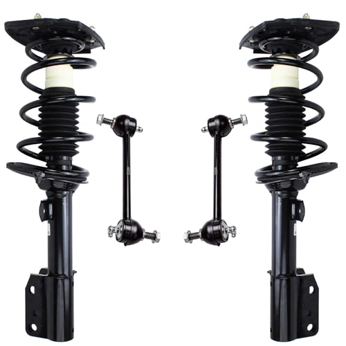 Detroit Axle - Rear 4pc Struts Kit for Chevrolet Impala Monte Carlo Oldsmobile Intrigue,2 Struts with Coil Spring 2 Stabilizer Sway Bar End Links Replacement Quick Install Ready Struts Shocks Assembly - size: 4QS2400004/Sway Kit