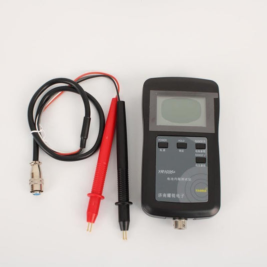 YR1035+ Digital Battery Internal Resistance Tester, LCD Display, Four-Wire Testing System with Probes and Clips (Combination 1) - color: Combination 1