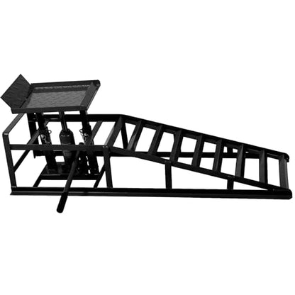 2 Pack Hydraulic Car Ramps, Rpuzonier 5T 11000lbs Low Profile Car Lift Service Ramps Truck Trailer Garage, Height Hydraulic Vehicle Ramps for DIY Repair Stores Auto Beauty Stores (Black) - size: Black