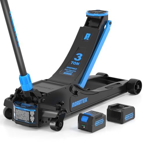 3 Ton Electric Floor Jack Pro, High Lift Heavy Duty Steel Car Jack, Blue | 6000 lbs Capacity Quick Car Lift, 360° Rear Casters, 3.6"-23.3" Lift Range for Sedan, SUV & Truck, shop & Garage Repairs - color: Long Reach (3-5/8" - 23-1/4"), size: Caster Wheel