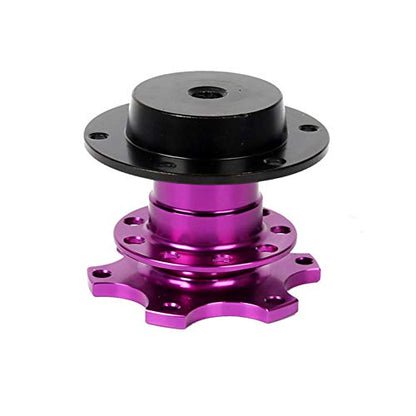 BestTeam Universal Steering Wheel Snap Off Quick Release Hub Adapter Boss Kit With 6-hole Steering Wheel Hub (Purple) - color: Purple