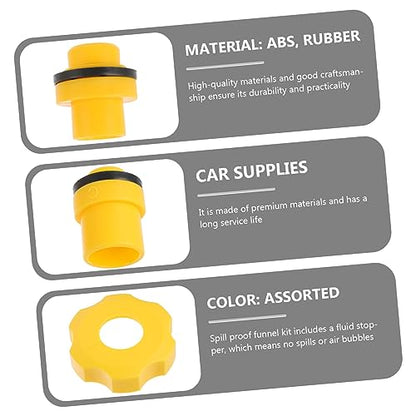 ULTECHNOVO 1set Spill Coolant Filling Funnel Kit Radiator Tool for Automotive Fluids Coolant Filling Kit for Easy and Clean Pouring
