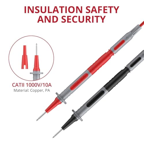 BINTA 11-Piece Multimeter Leads Kit CATII 1000V/ 19A with Alligator Clips Test Hooks Test Probes Tweezers, Professional Multimeter Leads Set for Industrial Car Home Digital Electrical Testing - style: 11PCS