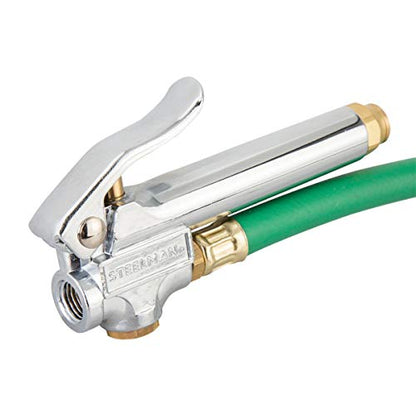STEELMAN 75052 Straight Chuck Tire Inflator with Built-in Gauge and Green 12-Inch Hose - color: Green