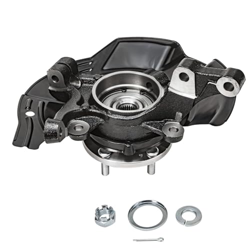 Detroit Axle - 2.4L Front 4pc Steering Knuckles Kit for 2011 Kia Optima, 2 Steering Knuckles & Wheel Bearing Hubs 2 Outer Tie Rods Replacement - size: 4SU47760/Kit